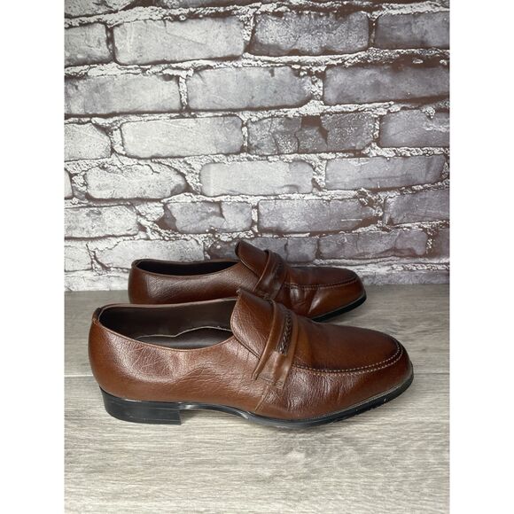 Winthrop USA Brown Leather Penny Loafers Dress Shoes Men’s Sz 10EEE US/44EU - Picture 14 of 16